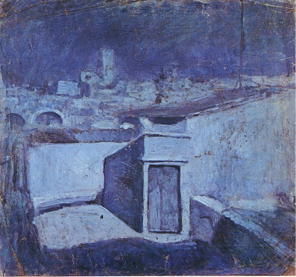Picasso The roofs of Barcelona in the moonlight 1903